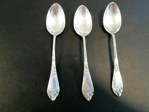 THREE Antique German 800 Silver Spoons c. 1900 5 1/2" 68 Grams Franz Bahner - Picture 1 of 4