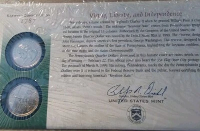 US Mint PENNSYLVANIA STATEHOOD COLLECTION 1999 Virtue Liberty Original Pack  - Image 1 of 4
