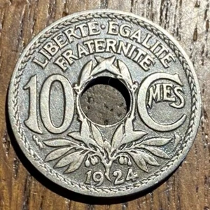 PIECE DE 10 CENTIMES 1924 LINDAUER POISSY (1154) - Picture 1 of 2
