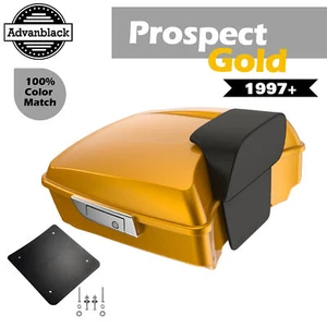 PROSPECT GOLD Advanblack Rushmore Chopped Tour Pack Fits 97+ Harley/Softail - Picture 1 of 13