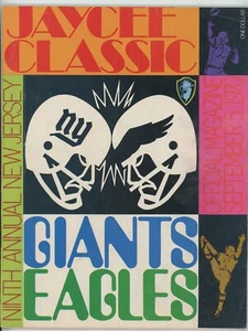 The Jaycee Classic Program 9/5/70 Philadelphia Eagles vs. New York Giants - Picture 1 of 1