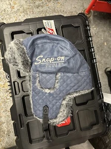 *New Snap On Tools Mens Vintage Trapper Deerstalker Hat Fur Choko Blue SN07-7807 - Picture 1 of 5