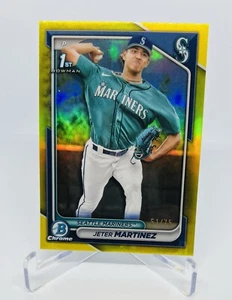 Jeter Martinez 2024 Bowman Chrome Yellow Refractor  #51/75 Seattle Mariners - Picture 1 of 2