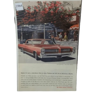 Publicidad publicitaria vintage de Pontiac 1964 Wide Track - Imagen 1 de 4