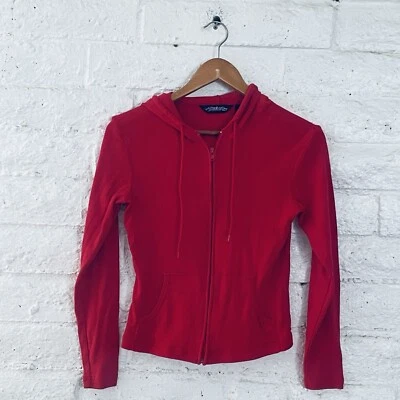 Chaqueta con Capucha JOUJOU Roja Manga Larga Cremallera Talla M Foto 1 de 4
