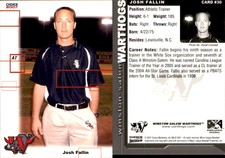 Josh Fallin 2007 Choice Winston-Salem Warthogs #11 Card *AutographDen*