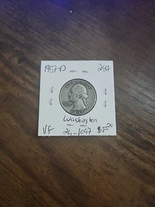 1957-D Washington Quarter, VF, .900 Silver - Picture 1 of 2