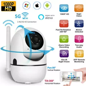1080P Wireless IP Camera Indoor HomeSmart WiFi Baby Monitor Pet Works With Alexa - Picture 1 of 12