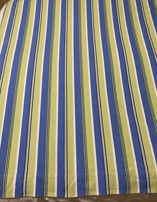 Cortina de ducha Pottery Barn para niños cabaña de playa rayas azul verde defectos Foto 1 de 4