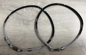 (LOT OF 2) Phiten X50 Titanium Necklace Black & Gray 18" - NEW - Picture 1 of 4