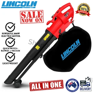 Lincoln Electric Leaf Blower Vacuum Variable Speed 3000W Garden Mulcher Vac - Picture 1 of 11