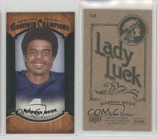 2014 Upper Deck Goodwin Champions Mini Green Lady Luck Back Warren Moon #65 HOF