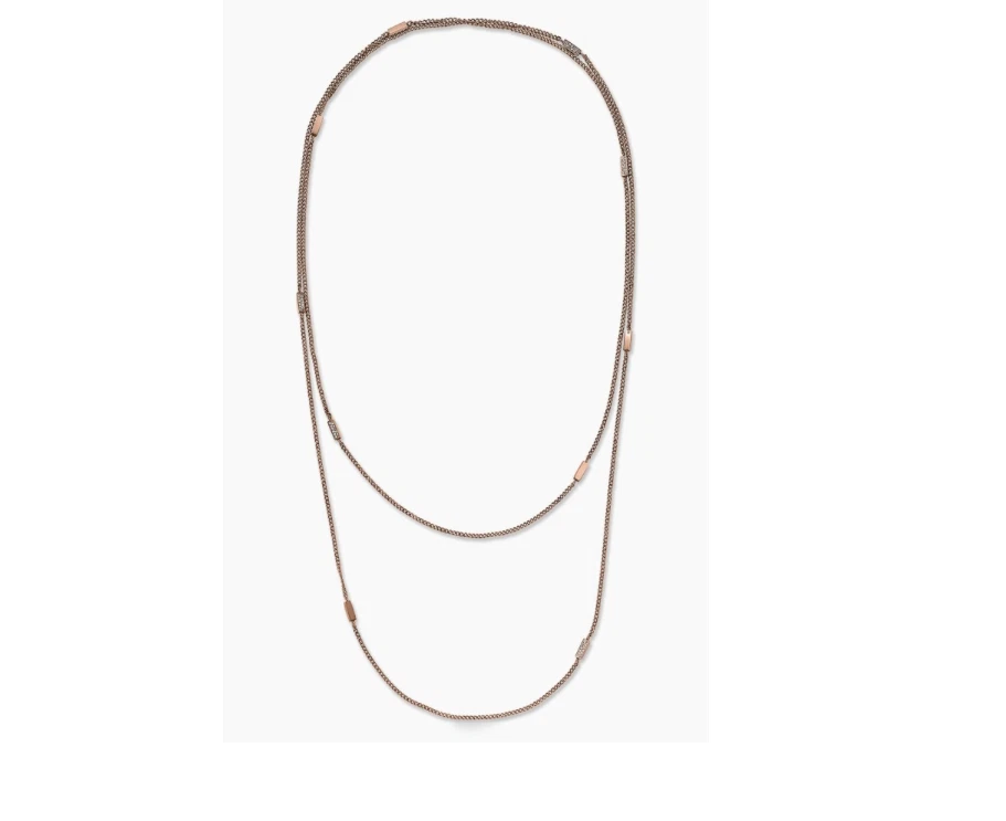 Michael Kors Mkj3771 Motifs Bar Gold Tone Chain & Crystal Bars Long Necklace