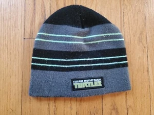 Ninja Turtles Beanie Mütze Kinder Jungen Junioren Outdoor Winter Ski schwarz grün - Bild 1 von 2