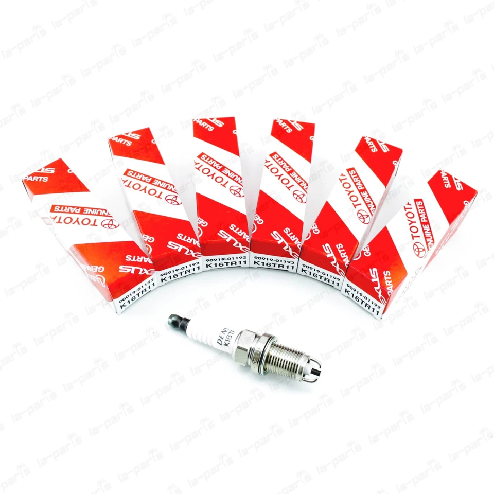 NEW GENUINE TOYOTA TUNDRA  4RUNNER TACOMA SPARK PLUG SET OF 6  90919-01192 - Image 1 of 4
