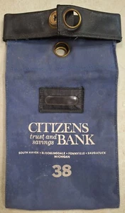 💸BANK BAG CITIZENS BANK TRUST & SAVINGS SOUTH HAVEN MICHIGAN LOCK (WITHOUT KEY) - Picture 1 of 2