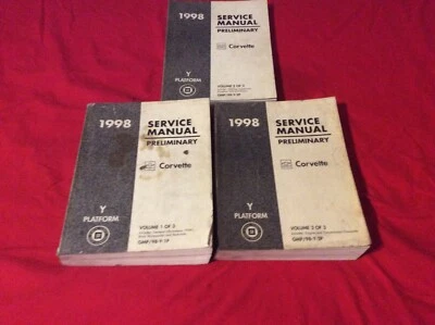 1998 Chevrolet Corvette заводской сервис руководства Y-платформа том 1 2 и 3 - Изображение 1 из 4