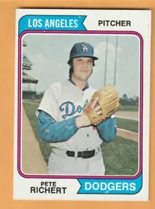 Pete Richert Los Angeles Dodgers 1974 Topps #348 Floral Park New York - Picture 1 of 2