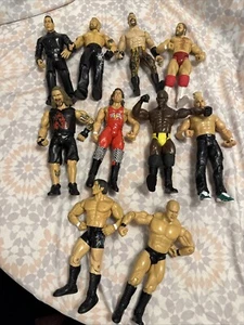 Vtg Lot WWE Jakks Pacific Wrestling Action Figures 10 Figures ‘98-‘04 WWF RAW(d) - Picture 1 of 24