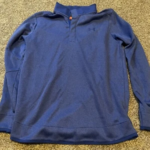 Men’s Under Armour Snap Sweater Jacket Blue Medium M - Picture 1 of 3