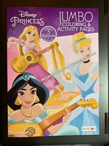 DISNEY PRINCESS JUMBO COLORING & ACTIVITIES BOOK NEW GIRL FUN CINDERELLA! - Picture 1 of 2