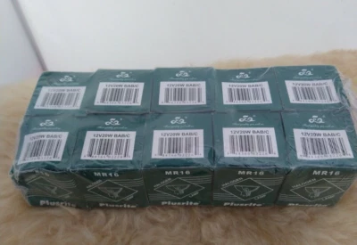 PIN Bulbs MR16 Cover Glass GU5.3 2-PIN 20W LANP PACK OF 10 - BRAND NEW - Image 1 of 4