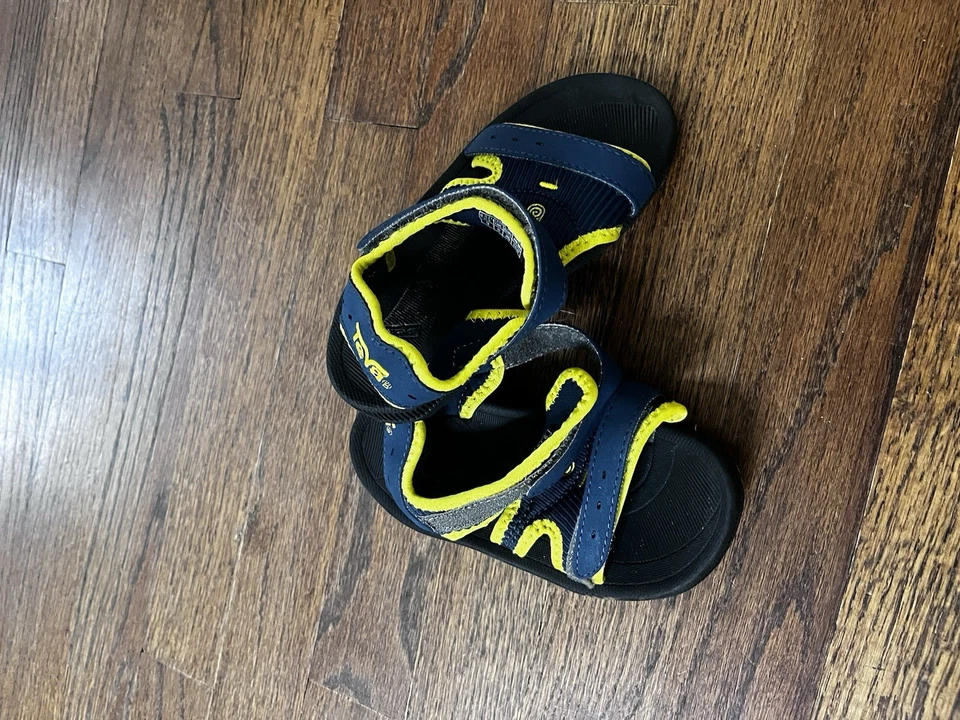 Sandalias Teva Psyclone para niños pequeños correa ajustable talla 9 azul marino amarillo neón Foto 1 de 4