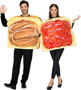 Erdnussbutter und Gelee Kostüm, Halloween Erwachsene Paarkostüm - Bild 1 von 5