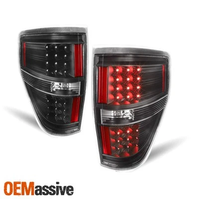Fit Black 2009-2014 Ford F150 F-150 LED Tail Lights Lamps 2010 2011 2012 2013 - Image 1 of 4