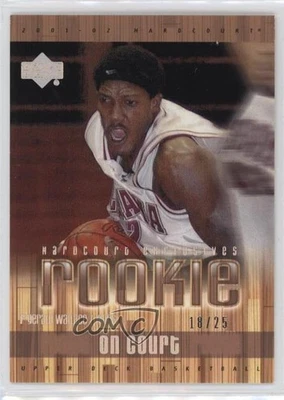 2001 Upper Deck Hardcourt On Court Exclusives /25 Gerald Wallace #100 Rookie RC - Image 1 of 2