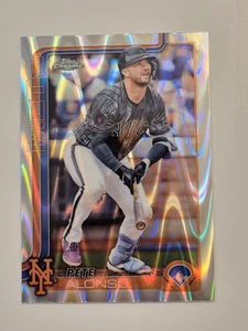 2025 Topps Chrome #136 Pete Alonso Ray Wave Refractor New York Mets - Picture 1 of 2