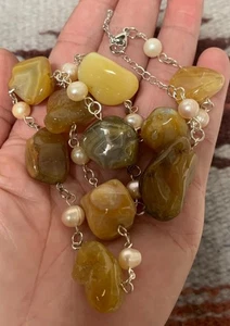 collar pepita ágata gruesa//(y224-w2) - Imagen 1 de 2