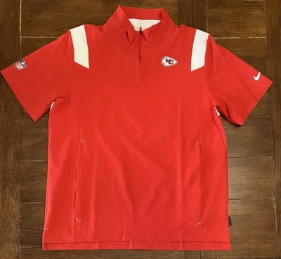 Chaqueta Kansas City Chiefs Nike Red Sideline Coaches 1/4 Cremallera Para Hombre L 2021 Nueva Sin Etiquetas NFL Foto 1 de 4