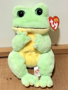 Ty Beanie Bellies Frog SNAPPER Plush 8" Green 2004 MWMT Stuffed NEW - Picture 1 of 8