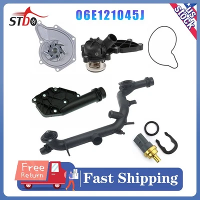 For Audi A4 Quattro A5 Q5 3.2 V6 06E121045J PUMP THERMOSTAT Cooling System Kit - Image 1 of 4