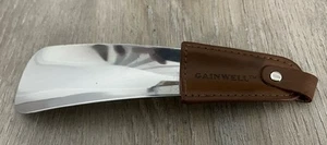 Shoe Horn, Gainwell Brand, Leather Handle - Picture 1 of 2