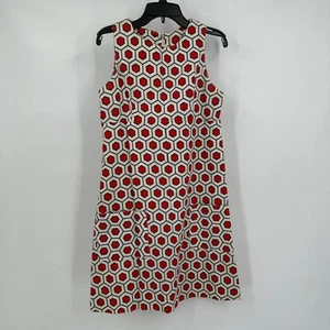 Vintage Handmade Mod Geometric Dress Size S 60s 70s Op Art A‑Line Bold Print - Picture 1 of 5