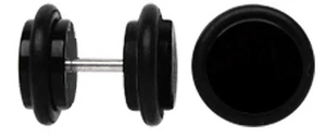 Orecchio Piercing Gioiello a Spina Finti Nero 8mm Misura Acrilico, Stab 1,2x6mm - Foto 1 di 2