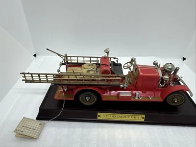 Vintage 1990 FRANKLIN MINT 1922 AHRENS FOX R-K-4 PUMPER Firetruck 1:32 *READ* - Image 1 of 4