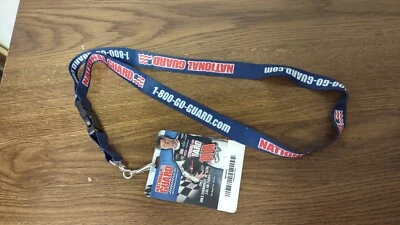 NUEVO CON ETIQUETAS Llavero con cordón azul de la Guardia Nacional de Estados Unidos titular de identificación Dale Earnhardt Jr Foto 1 de 2