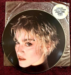MADONNA PAPA DON'T PREACH PICTURE DISC VINYL LP 1986 RECORD PROMO HYPE TRUE BLUE - Picture 1 of 6