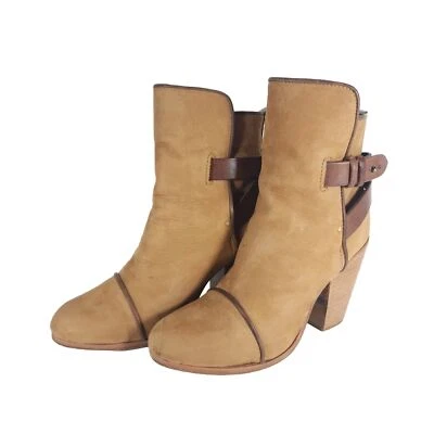 Rag & Bone Women's Harrow US6,5 EU37 Tan Suede Cap Toe Heel Ankle Boots - Image 1 of 4