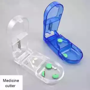 Pill Cutter Splitter Cut Half Storage Compartment Medicine Storage Box - Bild 1 von 17