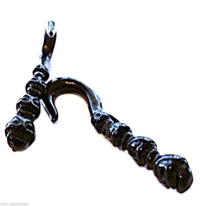 PAIR-Tapers Hangers Skull Black Acrylic 03mm/8 Gauge - Picture 1 of 3