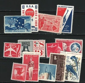 #C53...C71 1959-1969 MNH 13 correo aéreo diferentes - Imagen 1 de 1