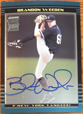 2002 Bowman Chrome Draft Rookie Autograph Brandon Weeden #172 New York Yankees - Image 1 of 2
