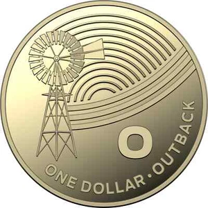 Australian 2019 One Dollar $1 coin - Great Aussie Coin Hunt - O - OUTBACK - Foto 1 di 2