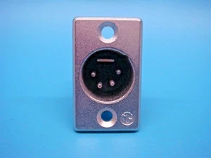 (1) NEUTRIK NC4MP 4 POLE MALE XLR CONNECTOR PANEL MOUNT SOLDER CUP - Picture 1 of 3