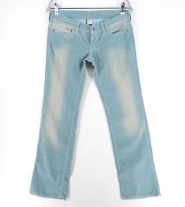 RRP €140 NOLITA Light Blue Velvet Boot Cut Jeans Size 27 - Picture 1 of 9