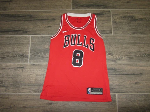 Zach Lavine Chicago Bulls NBA Basketball Jersey Nike Red Swingman 36 S Womens #8 Cover